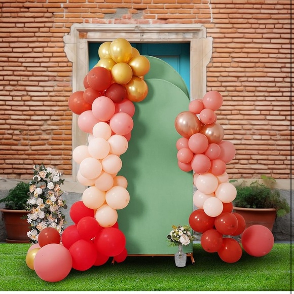 Peomeise 6.6FT Wedding Arch Cover, Sage Green Arch Backdrop Cover Stretchy - Picture 4 of 6